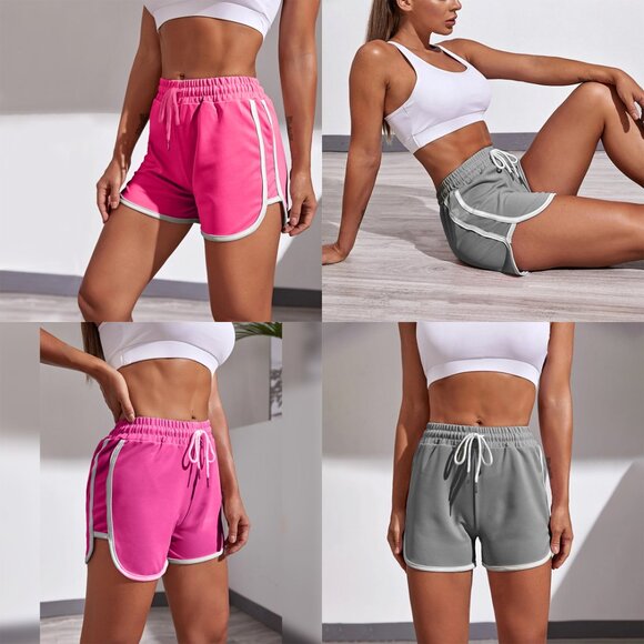 Women's Dolphin Shorts Soft Comfy Elastic Waist Athletic Workout Yoga Pants - Picture 8 of 16